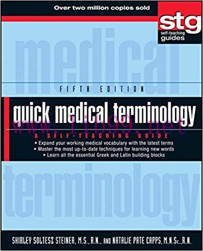(PDF)Quick Medical Terminology: A Self-Teaching Guide (Wiley Self-Teaching Guides Book 197) 5th...