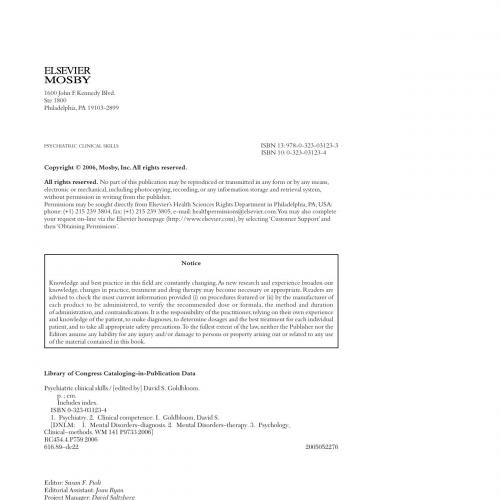 Psychiatric Clinical Skills