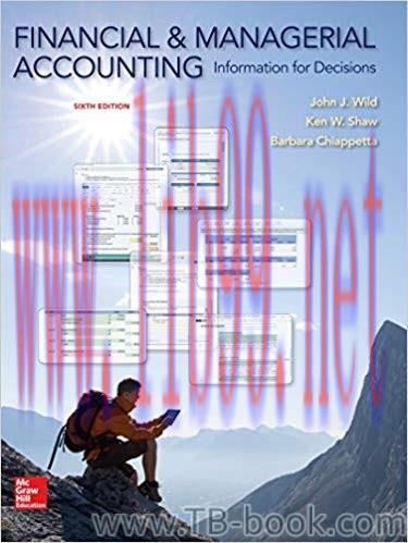 Financial and Managerial Accounting 6th Edition by Ken Shaw 课本