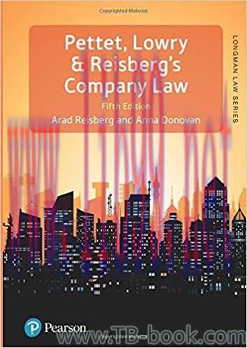 Pettet, Lowry & Reisberg’s Company Law 5 Edition by Arad Reisberg 课本