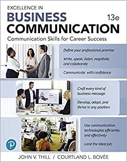 Excellence in Business Communication 13th Edition