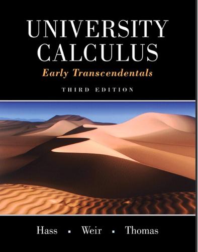 (Solution Manual)University Calculus, Early Transcendentals 3rd Edition by Joel R. Hass.zip