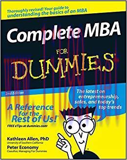 Complete MBA For Dummies® 2nd Edition,