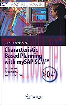 (PDF)Characteristic Based Planning with mySAP SCM™: Scenarios, Processes, and Functions (SAP Ex...