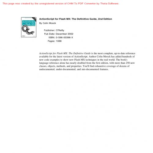 ActionScript for Flash MX The Definitive Guide, 2nd Edition