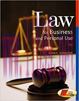 (PDF)Law for Business and Personal Use 18th Edition