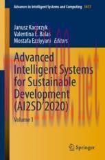 [PDF]Advanced Intelligent Systems for Sustainable Development (AI2SD’2020): Volume 1