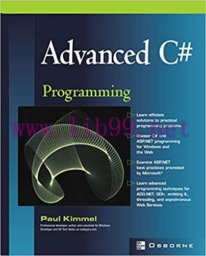 Advanced C# Programming (Developer’s Guides) 1st Edition,