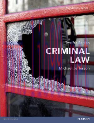 Criminal Law MyLawChamber pack 12th Edition by Michael Jefferson 课本