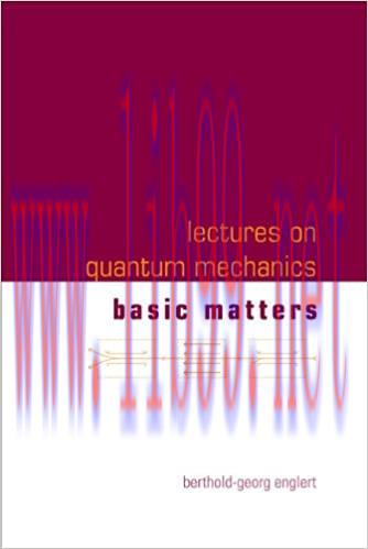 (PDF)Lectures On Quantum Mechanics – Volume 1: Basic Matters