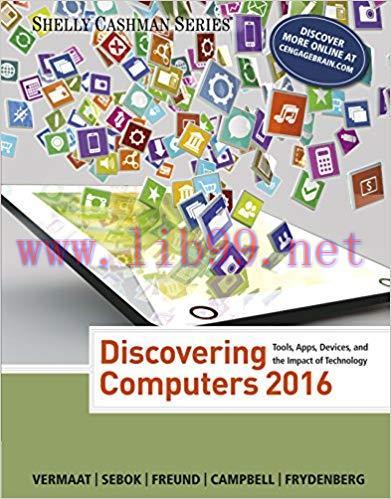 Discovering Computers ©2016 (Shelly Cashman Series) 1st Edition,