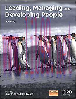 Leading, Managing and Developing People 5th Edition,