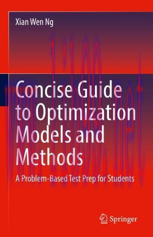 Concise Guide to Optimization Models and Methods