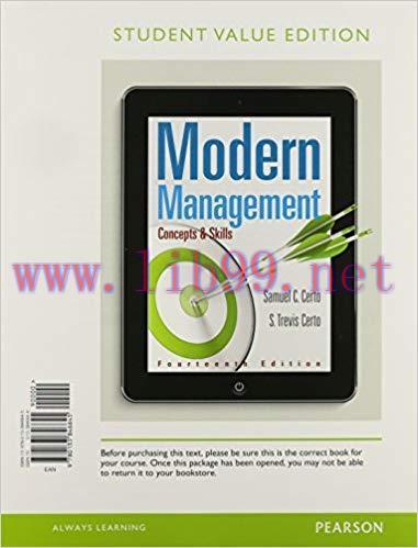(PDF)MyManagementLab® with Pearson eText — Instant Access — for Modern Management 14th Edition