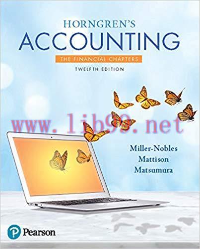 (PDF)Horngren’s Accounting, The Financial Chapters 12th Edition